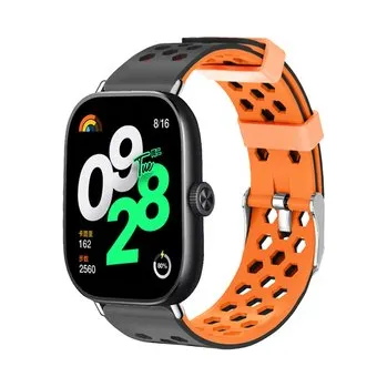 Chytré hodinky Dvojbarevný náhradní řemínek Xiaomi Redmi Watch 4/5,Černo-oranžový