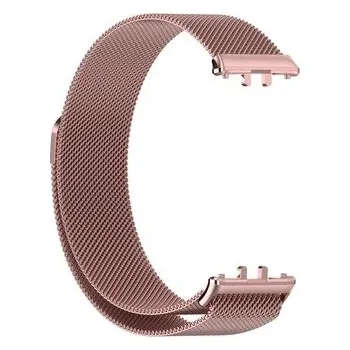 Příslušenství k chytrým hodinkám Milánský tah magnetický řemínek pro Samsung Galaxy Fit 3,Růžový