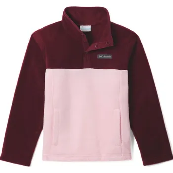 Dětské termoprádlo Columbia Steens Mtn™ II 1/4 Snap Fleece Pull-Over J 2087881610 - satin pink/rich wine XS