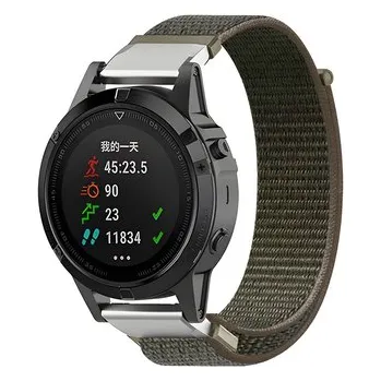 Chytré hodinky Nylonový řemínek 22mm,Khaki Zelená