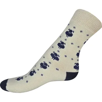 Pánské ponožky Knebl Hosiery Dámské zimní vlněné ponožky Knebl beránek - bílá Velikost: 36-37
