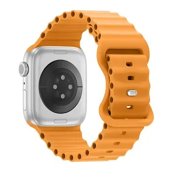 Chytré hodinky Vroubkovaný řemínek pro Apple Watch 38/40/41/42(S10)mm,Oranžový