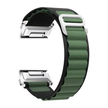 Řemínek na hodinky Nylonový řemínek se sponou 26mm,Zeleno-černý