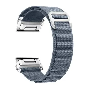 Řemínek na hodinky Nylonový řemínek se sponou 26mm,Šedo-modrý