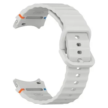 Chytré hodinky Vroubkovaný řemínek s barevnou přezkou pro Samsung Galaxy Watch 7,Šedá