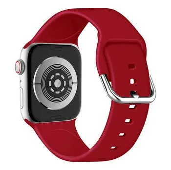 Chytré hodinky Jednobarevný řemínek s přezkou pro Apple Watch 38/40/41/42(S10)mm,Červená