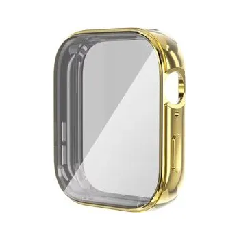 Chytré hodinky Ochranný silikonový kryt pro Huawei Fit 3,Zlatá