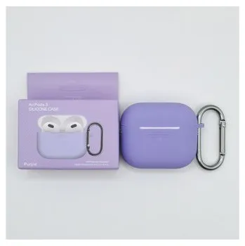Příslušenství pro sluchátka Jednobarevný obal s karabinou pro AirPods 3,Purple