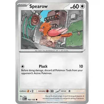 Karetní hra Pokémon MEG 102/132 Spearow - Mega Evolution Stav: Near Mint, Verze: REVERSE HOLO