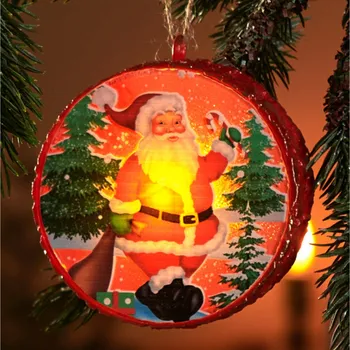 Vánoce LED vánoční ozdoba Santa 8,2 x 2,9 cm