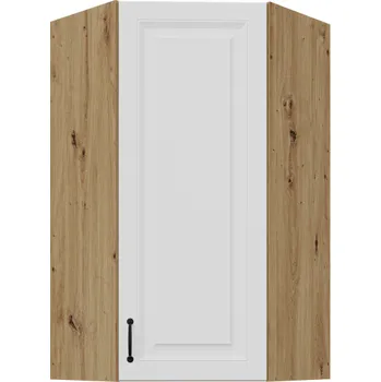 Kuchyňská skříňka Horní skříňka rohová, 60 x 60 GN-108 1F 45° STILO dub artisan/ bílé MDF