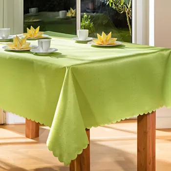 ubrus Žakárový ubrus Puntíky zelená 130x225 cm 130x225 cm