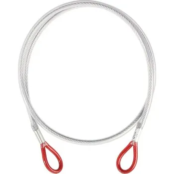 Jištění Kotvící smyčka Singing Rock Steel Lanyard "I" 180 cm Barva: stříbrná/červená