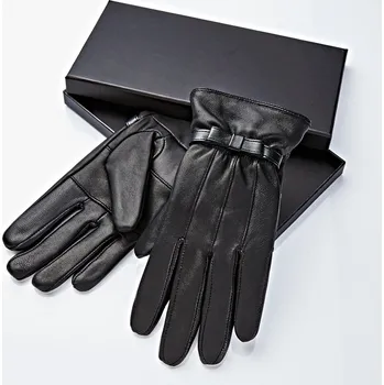 Dámské tričko Dámské kožené rukavice černá S