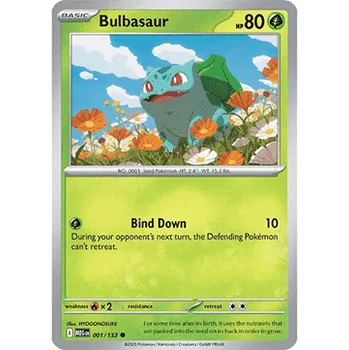 Sběratelská karetní hra Pokémon MEG 001/132 Bulbasaur - Mega Evolution Stav: Near Mint, Verze: REVERSE HOLO