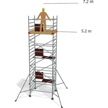 Lešení Hliníkové lešení Klimatek - výška 7,2 m - 1,8 m x 1,45 m (d/š)