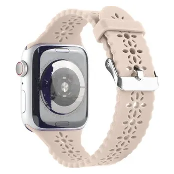 Chytré hodinky Řemínek s perforováním a přezkovým zapínáním pro Apple Watch 38/40/41/42(S10)mm,Starorůžový