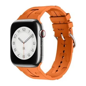 Chytré hodinky Silikonový řemínek se vzorkem pro Apple Watch 38/40/41mm,Oranžová