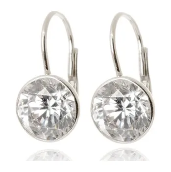 Náušnice Dámské stříbrné náušnice s čirými zirkony STNAU2044F