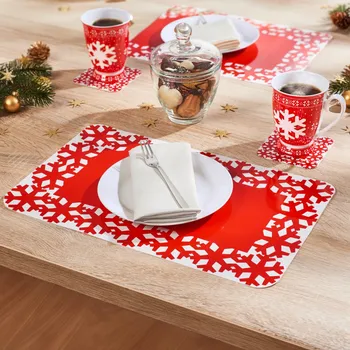 prostírání 6 prostírání + 6 podložek Sněhové vločky