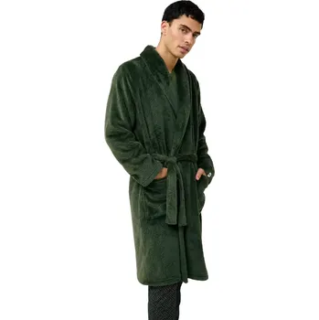 Pánský župan Pánský fleecový župan s páskem Vamp 23647 green mountain velikost L