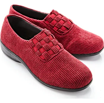 Dámské polobotky Manšestrové polobotky bordó 37