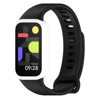 Chytré hodinky Dvojbarevný silikonový náramek pro Mi Band 9 Active / Redmi Band 3,Černo-Bílá