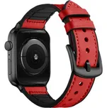 Koženo-silikonový řemínek pro Apple Watch 38/40/41/42(S10)mm,Červená