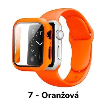 Chytré hodinky Set 3v1 pro Apple Watch,7 - ORANŽOVÁ,40mm,M/L (Pro obvod ruky 15-20 cm)