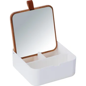 Organizér na kosmetiku Kosmetický organizér se zrcadlem Wenko bílá 14x5,5x14 cm