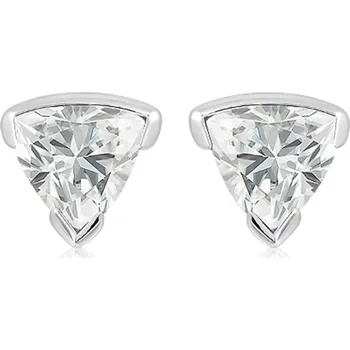 Náušnice Silesia S White Topaz - stříbrné náušnice s bílým topazem