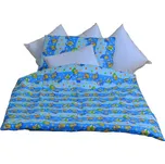 Stanex Dětské ložní povlečení bavlněné - hvězdičky modré (LS302), 135 x 90 + 45 x 65, Knoflíkové