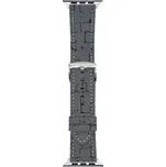 Koženkový řemínek s přezkou pro Apple Watch 42/44/45/46/49mm,Šedá