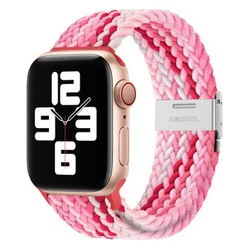 Chytré hodinky Pletený řemínek pro Apple Watch 42/44/45/46/49mm,Odstíny růžové