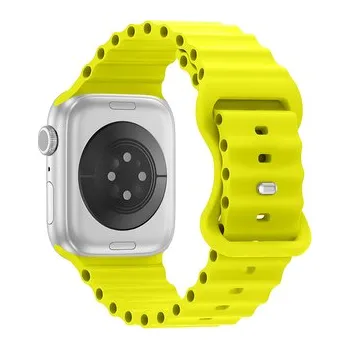 Vroubkovaný řemínek pro Apple Watch 42/44/45/46/49mm,Žlutý