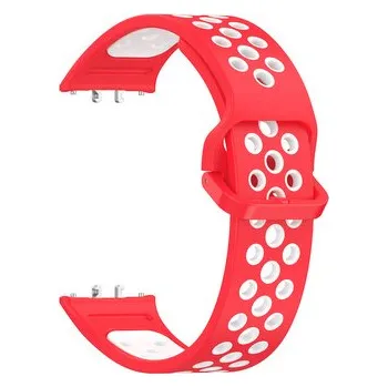 Dvojbarevný řemínek pro Samsung Galaxy Fit 3,Červeno-Bílý
