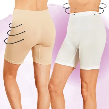 Dámské šaty 2 chrániče stehen bílá-tělová M