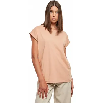 Dámské volné tričko Urban Classics s ohrnutými rukávky 100% bavlna Barva: mandlová, Velikost: S
