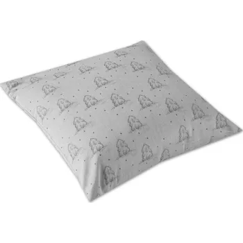 Povlak na dekorativní polštářek Povlak na polštář 40x40 damašek EXCELLENT GEON Stromky pod sněhem malé světle šedé