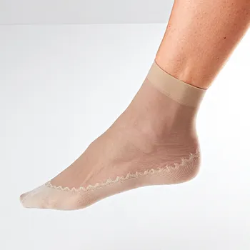 Dámské ponožky 10 párů nylonových ponožek + černá tělová+černá