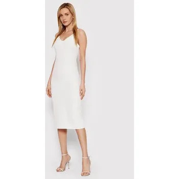 Dámské šaty DeeZee Každodenní šaty Becca HSM017 Bílá Slim Fit S