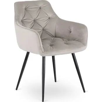 Stolička JAKS Jídelní židle šedý velur Modesto