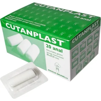 Cutanplast anal 80 x 30 mm, tvar válec, absorpční hemostatikum, 20 ks