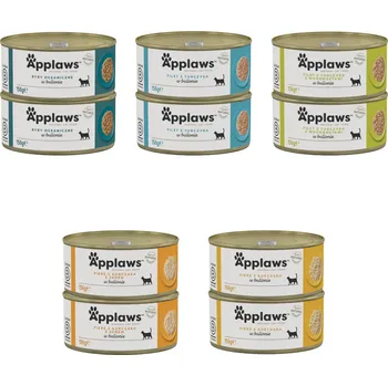 Krmivo pro kočku APPLAWS Mix Samks - mokré krmivo pro kočky - 10x156g