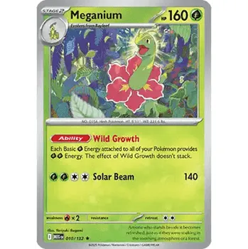 Karetní hra Pokémon MEG 010/132 Meganium - Mega Evolution Stav: Near Mint, Verze: HOLO