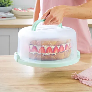 Dóza na potraviny Přepravní box na dorty a cupcakes průměr 30,3 cm, výška 15,5 cm.