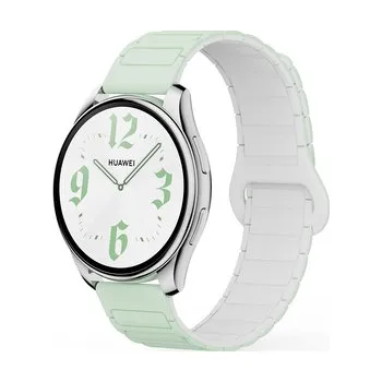 Chytré hodinky Dvojbarevný magnetický řemínek 22mm,Mentolovo-bílý