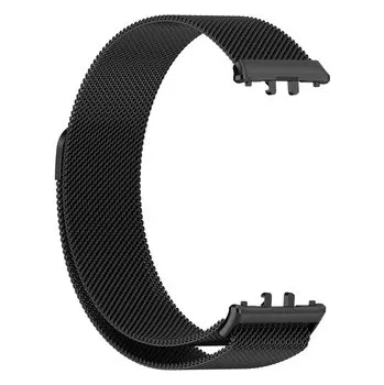 Příslušenství k chytrým hodinkám Milánský tah magnetický řemínek pro Samsung Galaxy Fit 3,Černý