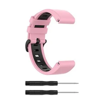 Chytré hodinky QuickFit silikonový dvojbarevný řemínek s přezkou 20mm,Růžovo-černý