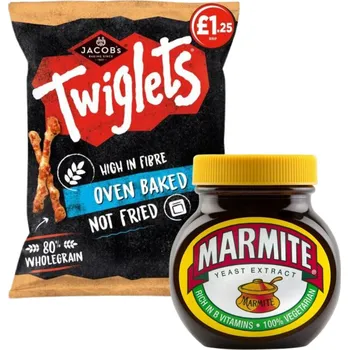Twiglets křupavé celozrnné tyčinky 105 g + Marmite pomazánka z kvasnicového extraktu 250 g